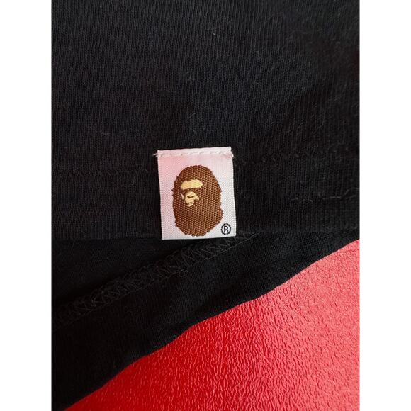 A Bathing Ape Authentic 0000. Black T Shirt Logo On Back Size S - Picture 6 of 14